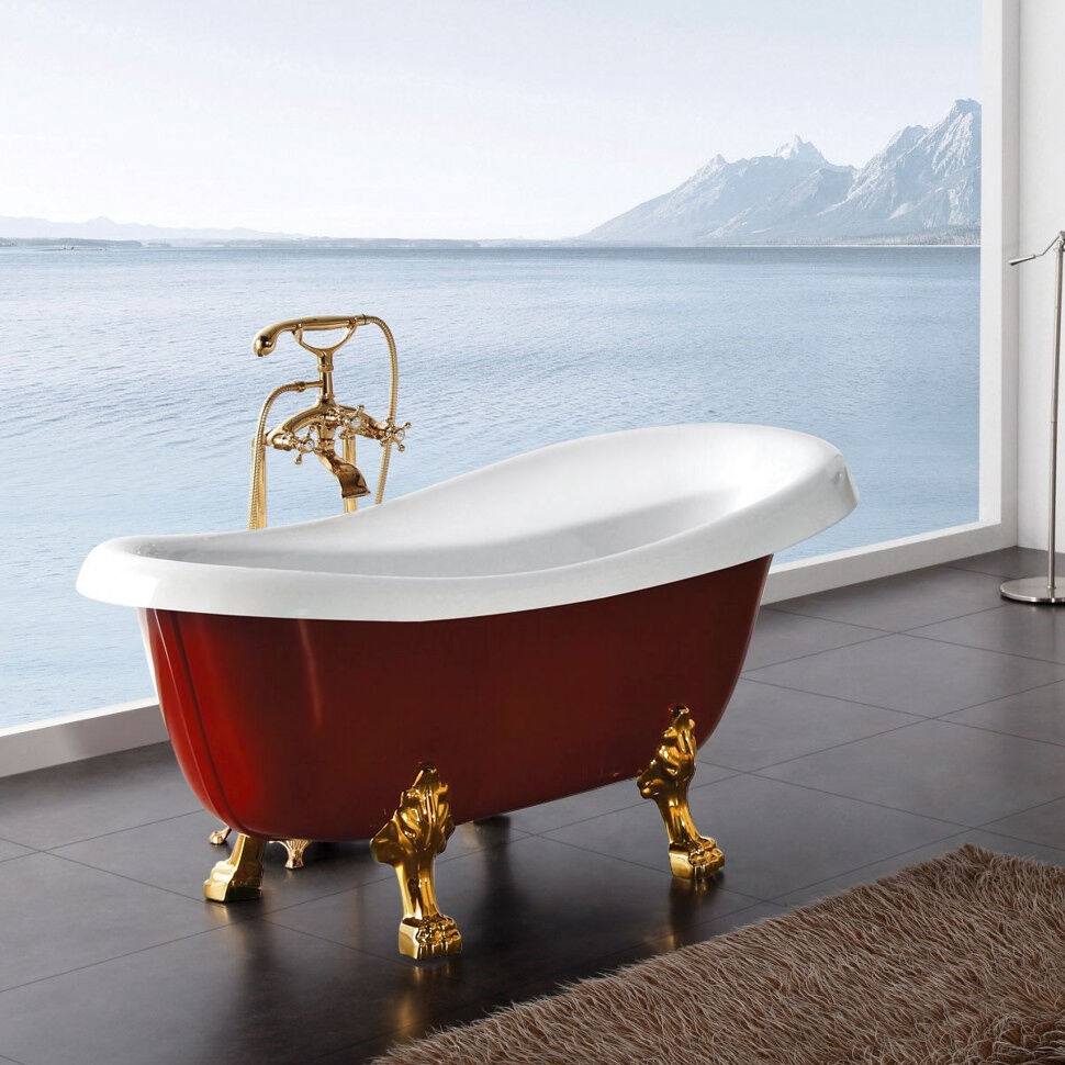 Ванна акриловая BELBAGNO BB04-ROS красный